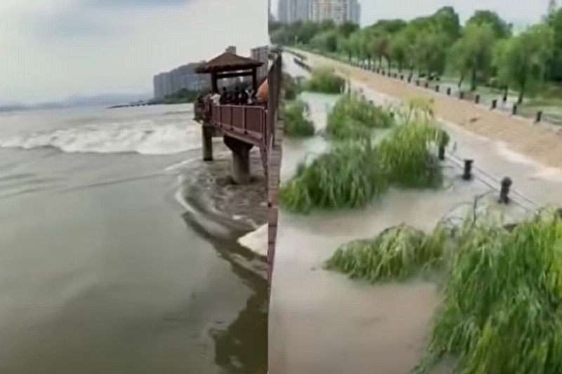 微视频｜浙江钱塘江现近3年来最大涌潮